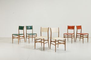 GIO PONTI : Sei sedie mod. Leggera.  - Asta Design Lab - Associazione Nazionale - Case d'Asta italiane