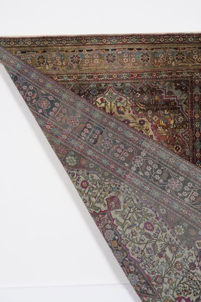 Tappeto Kashan in seta fine XIX inizio XX secolo  - Asta Tappeti antichi dalla collezione di Manlio e Raoul Cabib - Associazione Nazionale - Case d'Asta italiane