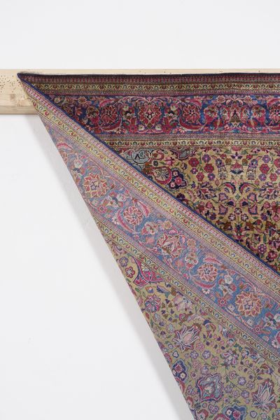 Tappeto Kashan in seta, Persia fine XIX inizio XX secolo  - Asta Tappeti antichi dalla collezione di Manlio e Raoul Cabib - Associazione Nazionale - Case d'Asta italiane