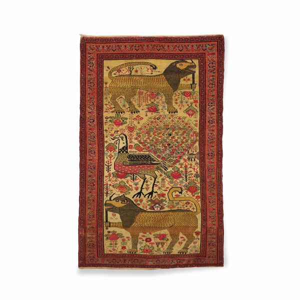 Raro tappeto Melayer, Persia fine XIX inizio XX secolo  - Asta Tappeti antichi dalla collezione di Manlio e Raoul Cabib - Associazione Nazionale - Case d'Asta italiane