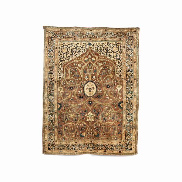 Preghiera Tabriz 1850 circa  - Asta Tappeti antichi dalla collezione di Manlio e Raoul Cabib - Associazione Nazionale - Case d'Asta italiane