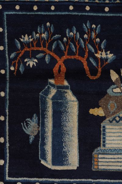 Tappeto Pautou, Cina fine XIX inizio XX secolo  - Asta Tappeti antichi dalla collezione di Manlio e Raoul Cabib - Associazione Nazionale - Case d'Asta italiane