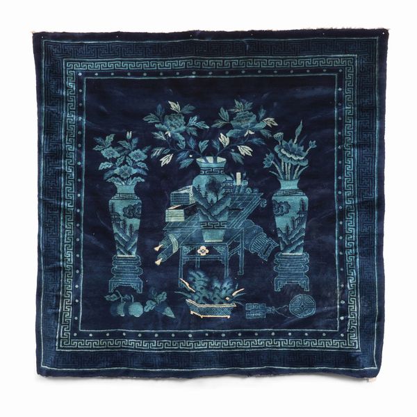 Tappeto Paotou, Cina fine XIX inizio XX secolo  - Asta Tappeti antichi dalla collezione di Manlio e Raoul Cabib - Associazione Nazionale - Case d'Asta italiane