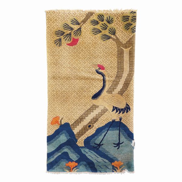 Particolare tappeto Cina inizio XX secolo  - Asta Tappeti antichi dalla collezione di Manlio e Raoul Cabib - Associazione Nazionale - Case d'Asta italiane