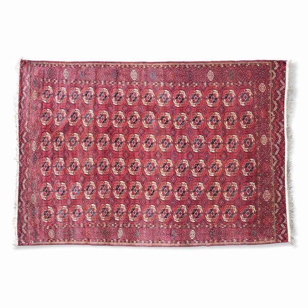 Tappeto Yomut, Turkestan occidentale fine XIX Inizio XX secolo  - Asta Tappeti antichi dalla collezione di Manlio e Raoul Cabib - Associazione Nazionale - Case d'Asta italiane