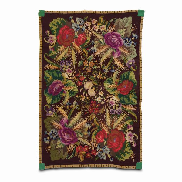 Piccolo punto, Francia inizio XX secolo  - Asta Tappeti antichi dalla collezione di Manlio e Raoul Cabib - Associazione Nazionale - Case d'Asta italiane