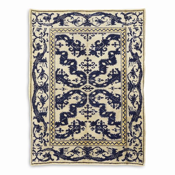 Tappeto Arraiolos, Portogallo inizio XX secolo  - Asta Tappeti antichi dalla collezione di Manlio e Raoul Cabib - Associazione Nazionale - Case d'Asta italiane