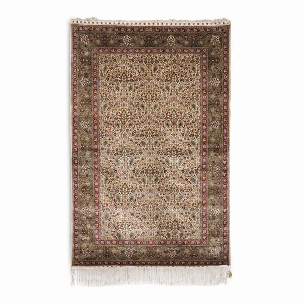 Tappeto in seta, Anatolia met XX secolo  - Asta Tappeti antichi dalla collezione di Manlio e Raoul Cabib - Associazione Nazionale - Case d'Asta italiane