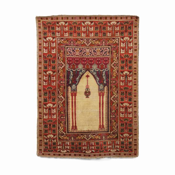 Preghiera Anatolia inizio XX secolo  - Asta Tappeti antichi dalla collezione di Manlio e Raoul Cabib - Associazione Nazionale - Case d'Asta italiane