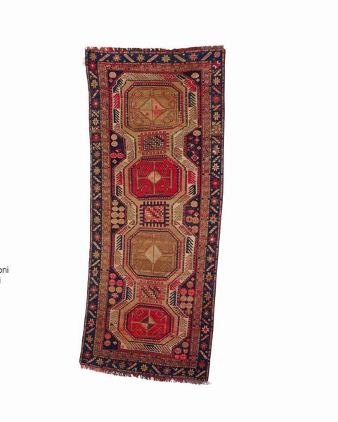 Tappeto Caucaso inizio XX secolo  - Asta Tappeti antichi dalla collezione di Manlio e Raoul Cabib - Associazione Nazionale - Case d'Asta italiane