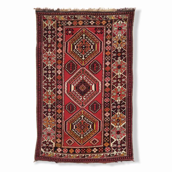 Tappeto Shirvan, Caucaso inizio XX secolo  - Asta Tappeti antichi dalla collezione di Manlio e Raoul Cabib - Associazione Nazionale - Case d'Asta italiane