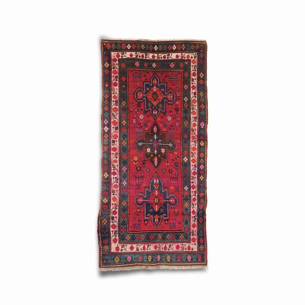 Tappeto Kazak, Caucaso fine XIX inizio XX secolo  - Asta Tappeti antichi dalla collezione di Manlio e Raoul Cabib - Associazione Nazionale - Case d'Asta italiane