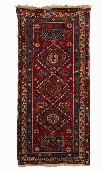 Tappeto Shirvan, Caucaso fine XIX secolo  - Asta Tappeti antichi dalla collezione di Manlio e Raoul Cabib - Associazione Nazionale - Case d'Asta italiane