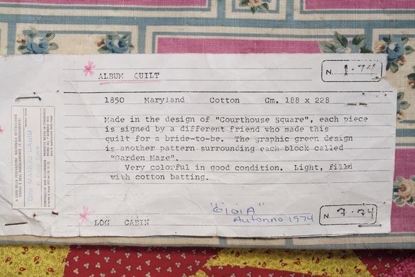 Patchwork, U.S.A. 1850  - Asta Tappeti antichi dalla collezione di Manlio e Raoul Cabib - Associazione Nazionale - Case d'Asta italiane