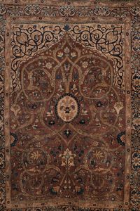 Preghiera Tabriz 1850 circa  - Asta Tappeti antichi dalla collezione di Manlio e Raoul Cabib - Associazione Nazionale - Case d'Asta italiane