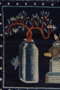 Tappeto Pautou, Cina fine XIX inizio XX secolo  - Asta Tappeti antichi dalla collezione di Manlio e Raoul Cabib - Associazione Nazionale - Case d'Asta italiane