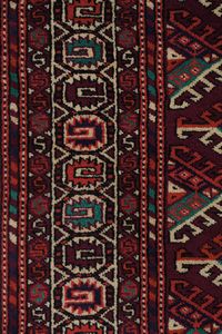 Tappeto Yomut, Turkestan occidentale XX secolo  - Asta Tappeti antichi dalla collezione di Manlio e Raoul Cabib - Associazione Nazionale - Case d'Asta italiane