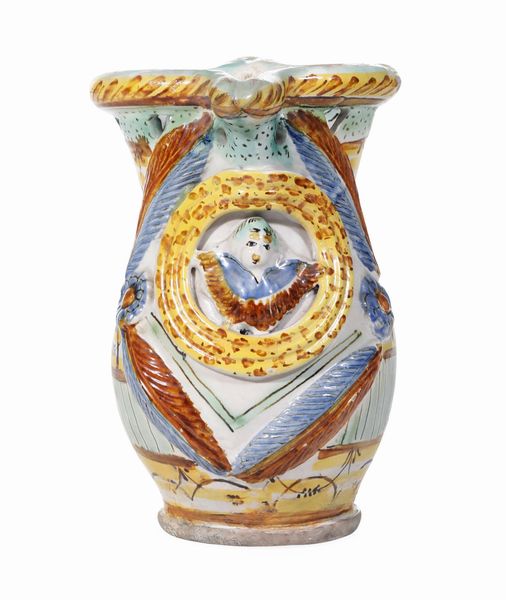 Boccale a segreto<BR>Cerreto Sannita, prima met del XIX secolo<BR>  - Asta Maioliche e Porcellane - Associazione Nazionale - Case d'Asta italiane