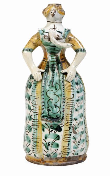 Lucerna<BR>Sicilia, Caltagirone, XVIII-XIX secolo<BR>  - Asta Maioliche e Porcellane - Associazione Nazionale - Case d'Asta italiane