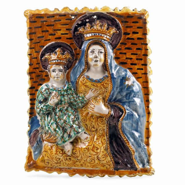 Targa devozionale.<BR>Toscana, (Monte San Savino), XIX secolo  - Asta Maioliche e Porcellane - Associazione Nazionale - Case d'Asta italiane