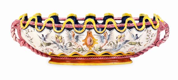 Giardiniera <BR>Doccia, Manifattura Ginori, 1881-1882 circa (modello); 1882-1883 circa (decoro)<BR>  - Asta Maioliche e Porcellane - Associazione Nazionale - Case d'Asta italiane