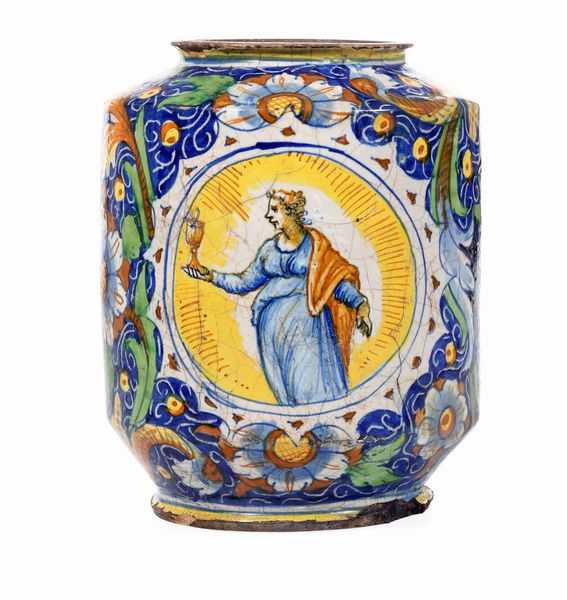 Albarello<BR>Venezia, Bottega di Mastro Domenego, 1580 circa<BR>  - Asta Maioliche e Porcellane - Associazione Nazionale - Case d'Asta italiane