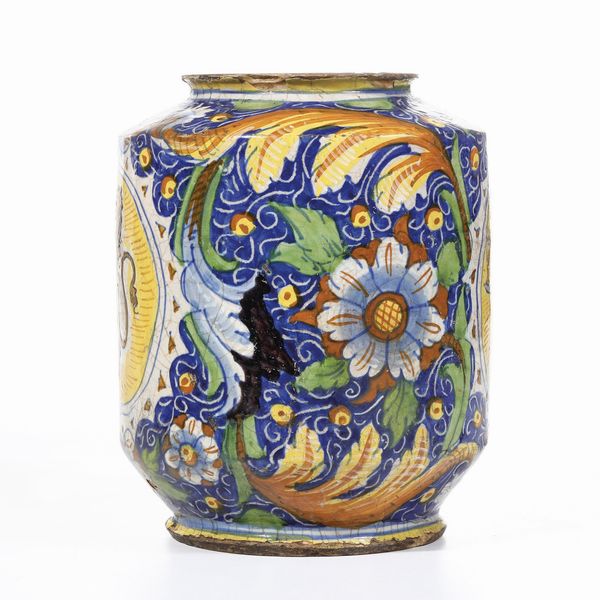 Albarello<BR>Venezia, Bottega di Mastro Domenego, 1580 circa<BR>  - Asta Maioliche e Porcellane - Associazione Nazionale - Case d'Asta italiane