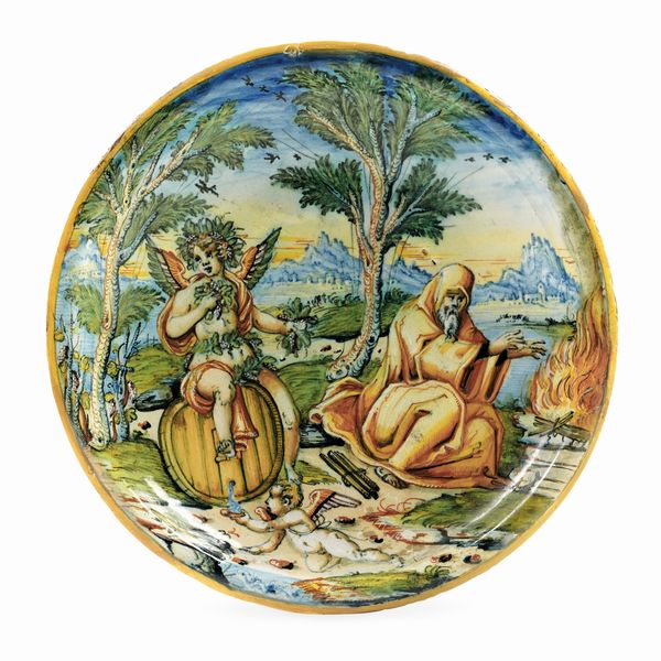 Coppa<BR>Urbino, bottega dei Patanazzi, ultimo quarto del secolo XVI<BR>  - Asta Maioliche e Porcellane - Associazione Nazionale - Case d'Asta italiane