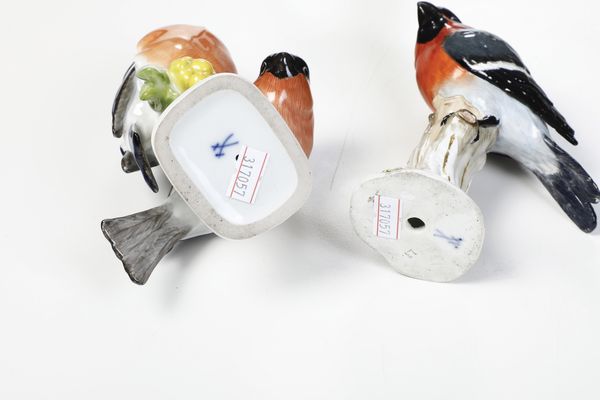 Quattro figure con ciuffolotti<BR>Meissen, fine XIX e XX secolo<BR>  - Asta Maioliche e Porcellane - Associazione Nazionale - Case d'Asta italiane