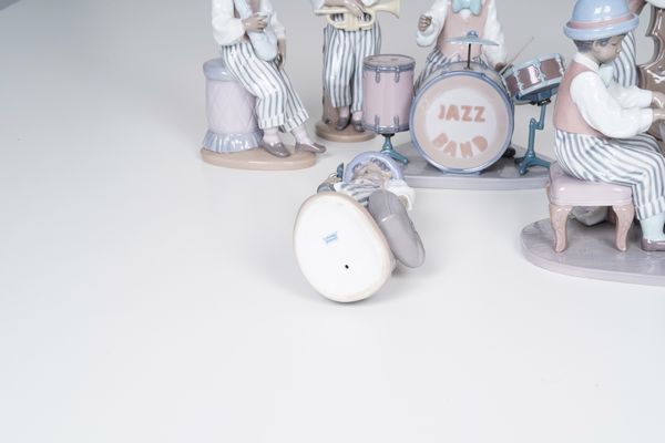 Black Legacy Jazz Band. <BR>Spagna, Manifattura di Liadro, 1990 circa.  - Asta Maioliche e Porcellane - Associazione Nazionale - Case d'Asta italiane