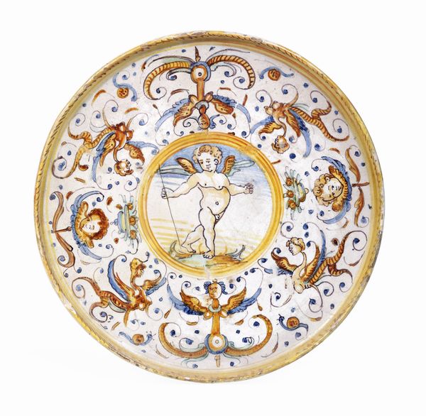 Alzatina<BR>Deruta, XVII secolo<BR>  - Asta Maioliche e Porcellane - Associazione Nazionale - Case d'Asta italiane