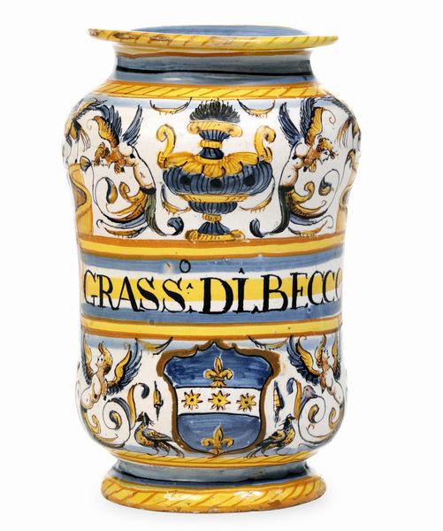 Albarello<BR>Deruta, 1652  - Asta Maioliche e Porcellane - Associazione Nazionale - Case d'Asta italiane