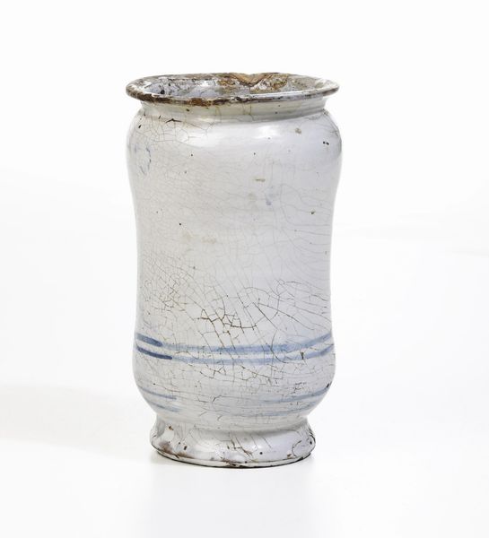 Albarello con SantAntonio<BR>Campania, probabilmente Vietri, XVII secolo<BR>  - Asta Maioliche e Porcellane - Associazione Nazionale - Case d'Asta italiane