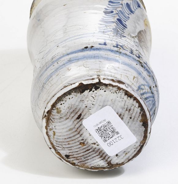 Albarello con SantAntonio<BR>Campania, probabilmente Vietri, XVII secolo<BR>  - Asta Maioliche e Porcellane - Associazione Nazionale - Case d'Asta italiane