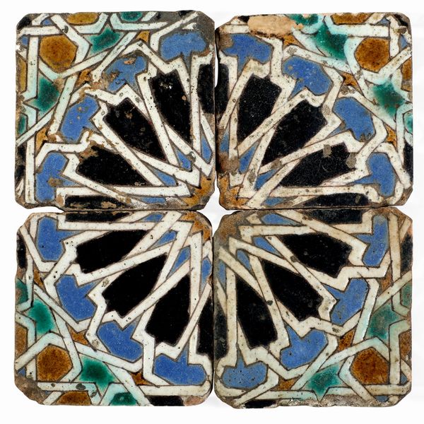 Quattro azulejos<BR>Spagna, Toledo, inizi del XVI secolo  - Asta Maioliche e Porcellane - Associazione Nazionale - Case d'Asta italiane