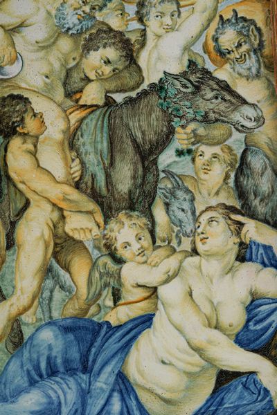 Due targhe <BR>Castelli, bottega Grue, (Carlo Antonio ?) prima met del XVIII  - Asta Maioliche e Porcellane - Associazione Nazionale - Case d'Asta italiane