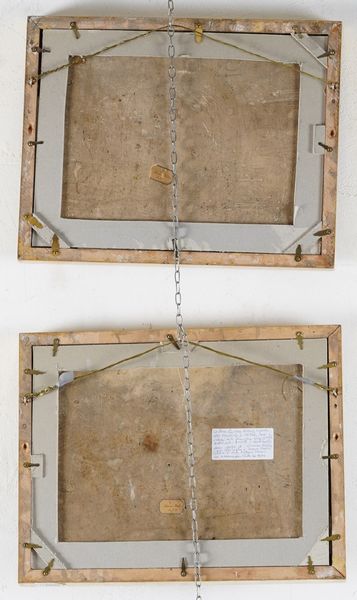 Due targhe<BR>Castelli dAbruzzo, Carmine o Berardino Gentili il giovane, 1750-1760<BR>  - Asta Maioliche e Porcellane - Associazione Nazionale - Case d'Asta italiane
