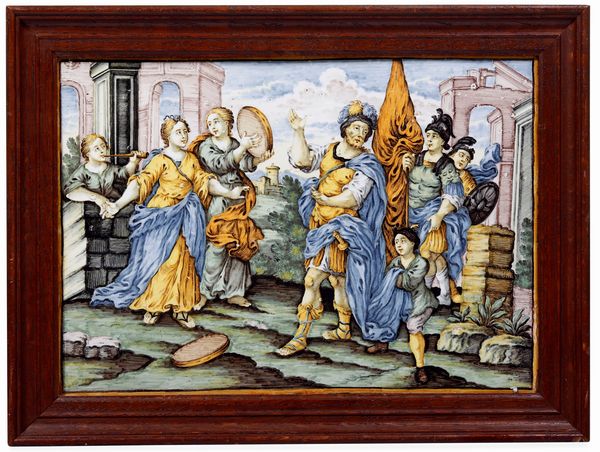 Targa<BR>Castelli, Berardino Gentili il Giovane, 1770-1760  <BR>  - Asta Maioliche e Porcellane - Associazione Nazionale - Case d'Asta italiane