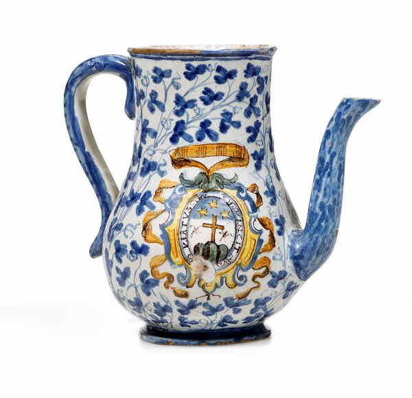 Caffettiera<BR>Castelli, fine del XVIII secolo  XIX secolo<BR>  - Asta Maioliche e Porcellane - Associazione Nazionale - Case d'Asta italiane