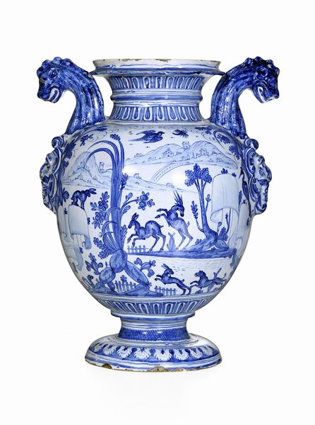 Eccezionale stagnone di farmacia<BR>Albisola, fabbrica Pescio, sesto decennio circa del XVII secolo<BR>  - Asta Maioliche e Porcellane - Associazione Nazionale - Case d'Asta italiane