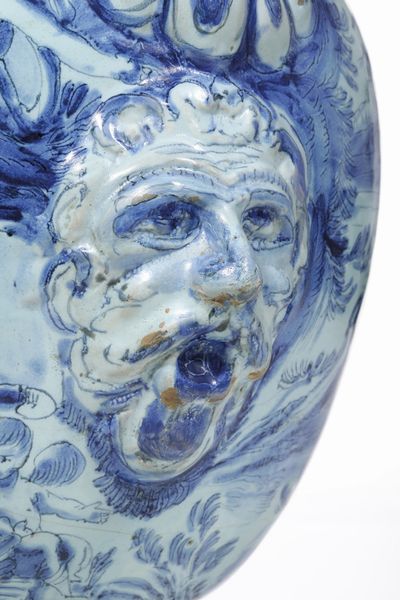 Stagnone di farmacia<BR>Albisola, fabbrica dei Conrado, ultimo quarto del XVII secolo<BR>  - Asta Maioliche e Porcellane - Associazione Nazionale - Case d'Asta italiane