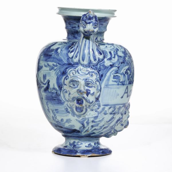 Stagnone di farmacia<BR>Albisola, fabbrica dei Conrado, ultimo quarto del XVII secolo<BR>  - Asta Maioliche e Porcellane - Associazione Nazionale - Case d'Asta italiane