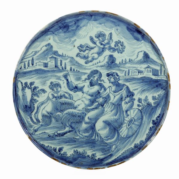 Sottocoppa<BR>Savona, ultimo quarto del XVII secolo<BR><BR>  - Asta Maioliche e Porcellane - Associazione Nazionale - Case d'Asta italiane