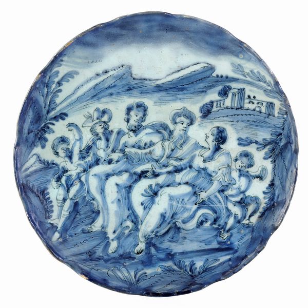 Sottocoppa<BR>Albisola, fabbrica di Bernardo Conrado, ultimo quarto del XVII secolo<BR>  - Asta Maioliche e Porcellane - Associazione Nazionale - Case d'Asta italiane