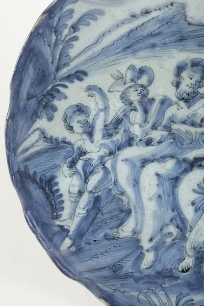 Sottocoppa<BR>Albisola, fabbrica di Bernardo Conrado, ultimo quarto del XVII secolo<BR>  - Asta Maioliche e Porcellane - Associazione Nazionale - Case d'Asta italiane