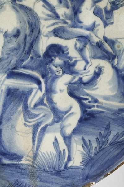 Sottocoppa<BR>Savona, fine del XVII secolo<BR>  - Asta Maioliche e Porcellane - Associazione Nazionale - Case d'Asta italiane