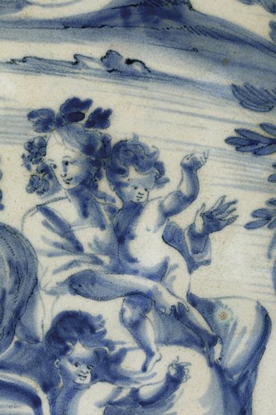 Sottocoppa<BR>Savona, fine del XVII secolo<BR>  - Asta Maioliche e Porcellane - Associazione Nazionale - Case d'Asta italiane