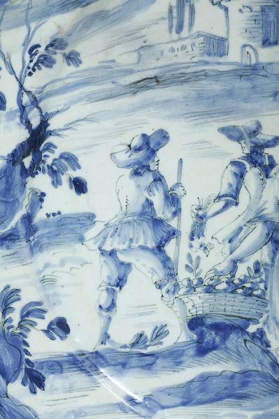 Piatto reale<BR>Albisola, fabbrica Grosso, fine del XVII secolo<BR>  - Asta Maioliche e Porcellane - Associazione Nazionale - Case d'Asta italiane