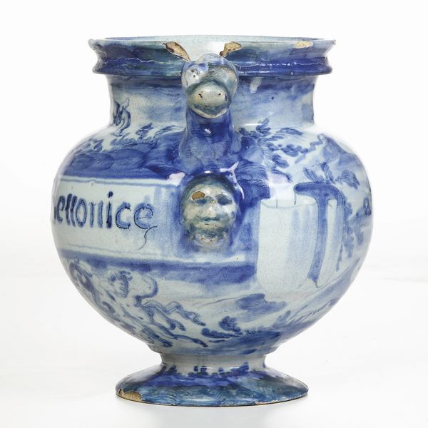 Vaso da elettuari<BR>Savona, fabbrica della societ Chiodo e Peirano, probabilmente inizio del XVIII secolo<BR>  - Asta Maioliche e Porcellane - Associazione Nazionale - Case d'Asta italiane