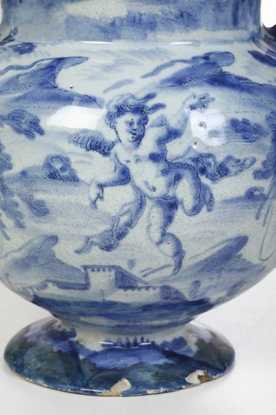 Vaso da elettuari<BR>Savona, fabbrica della societ Chiodo e Peirano, probabilmente inizio del XVIII secolo<BR>  - Asta Maioliche e Porcellane - Associazione Nazionale - Case d'Asta italiane